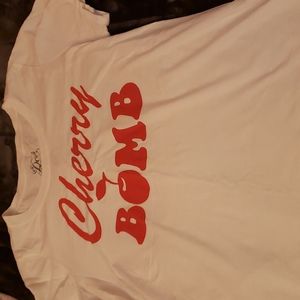 White cherry bomb tshirt